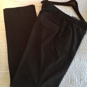 Faconnable Flat Front Oxford Pants
